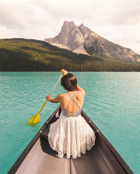 Canoeing Emerald Lake Yoho National Park Instagram Photo By