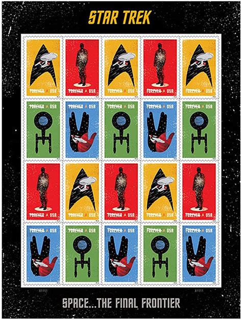 New Shipping Free Shipping Royal Mail Star Trek Enterprise 10 Stamps