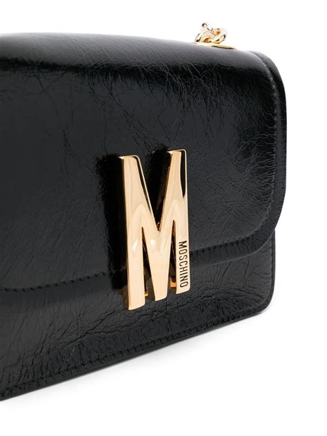 Moschino M Logo Plaque Crossbody Bag Farfetch