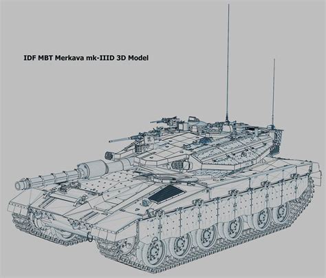 Visualreverence IDF Merkava Battle Tank Tank Drawing War Tank