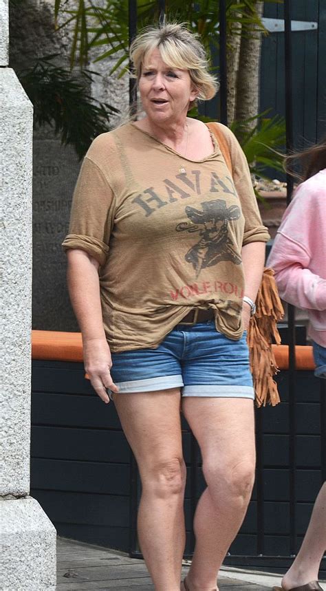 Fern Britton Flashes Bra In See Through Top And Tiny Denim Shorts On Relaxing Break Irish