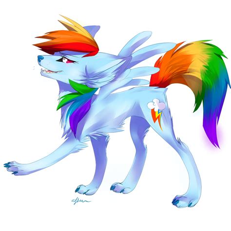 Wolf Rainbow Dash By Affanita On Deviantart