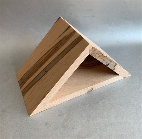 Wooden Triangle Book Stand Red Oak Wooden Book Holder Book Etsy