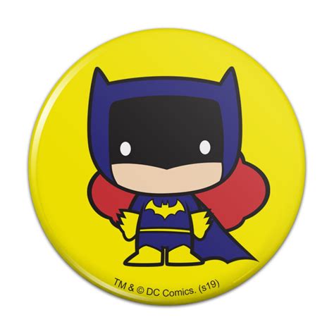 Batman Batgirl Cute Chibi Character Kitchen Refrigerator Locker Button