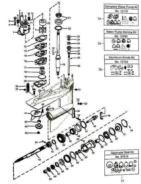 Mercruiser Alpha 1 Exploded View Lower Unit Drawing Photograph By