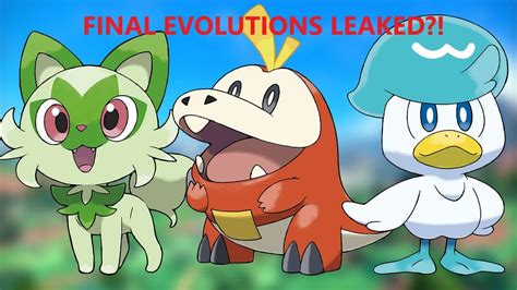 Sprigatito Fuecoco And Quaxly Final Evolutions Leaked Pokemon