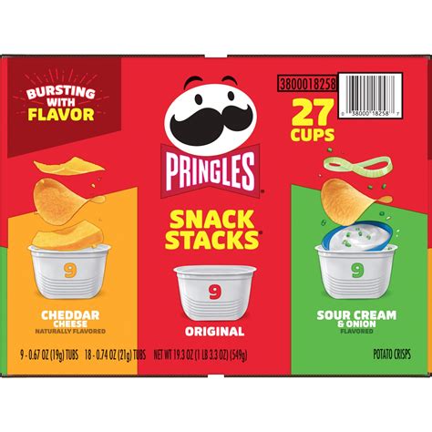 Pringles Snack Stacks Variety Pack Potato Crisps Chips 193 Oz 27
