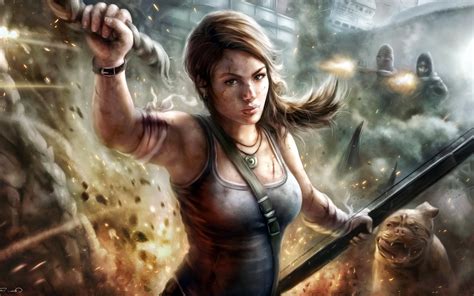 Wallpaper 2880x1800 Px Lara Croft Tomb Raider Video Game Girls