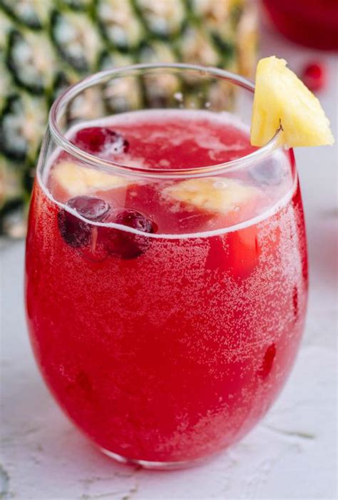 Alcoholic Drinks Best Sparkling Cranberry Party Punch Recipe Easy