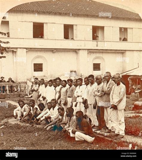 Filipino Prisoners Of War At Pasig Philippines 1899 19th Century