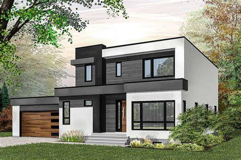Modern House Plan With Master Up With Outdoor Balcony 22487dr