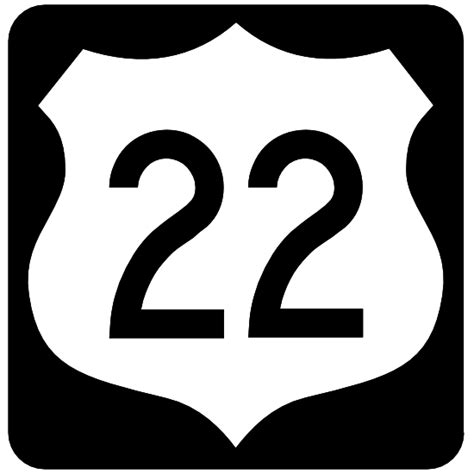 Highway 22 Sign With Black Border Magnet