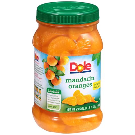 12 Packs Dole Mandarin Oranges In 100 Fruit Juice 235 Oz Jar Ebay