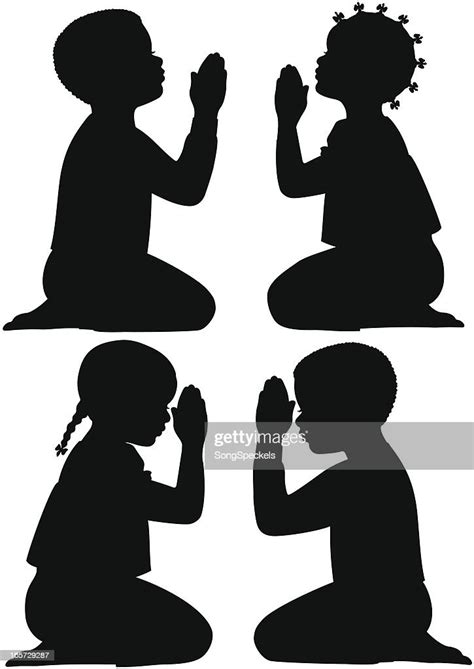 African American Children Praying High Res Vector Graphic Getty Images