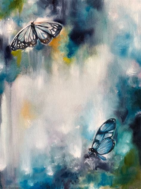 Colorful Abstract Butterfly Oil Painting Sierra Briggs Art