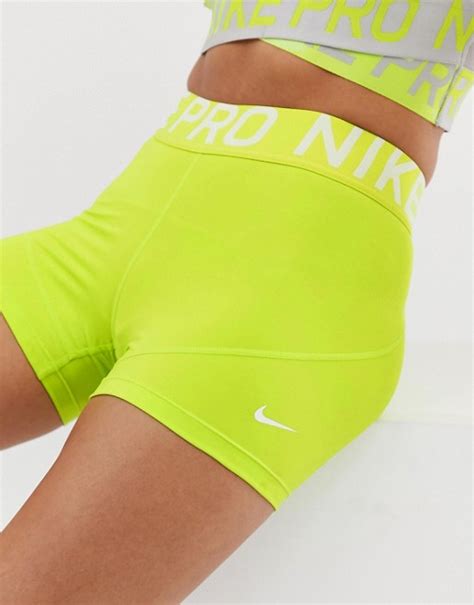 nike pro training 3 inch shorts in lime asos cheer outfits sporty outfits nike outfits