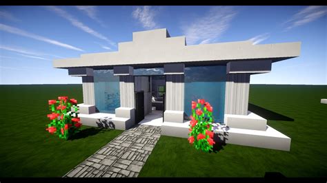 Modernes haus in minecraft bauen tutorial haus 253. Minecraft modernes Haus mit Wasserdach bauen 12x12 ...
