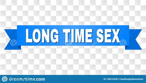 Blue Ribbon With Long Time Sex Title Stock Vector Illustration Of