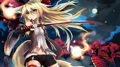 Pin En Tuff Chix Anime Wolf Girls Katana Fondo De Pantalla Pxfuel