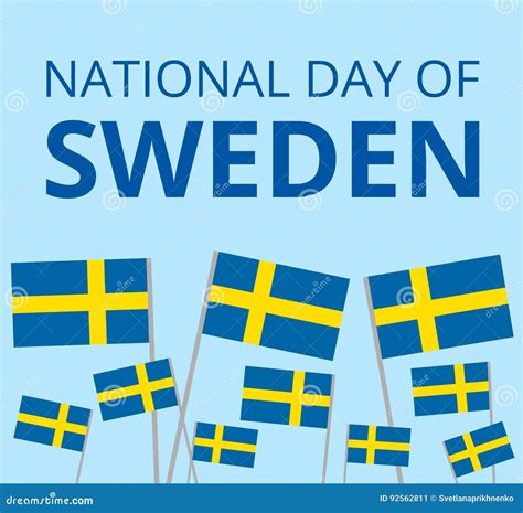 National Day Of Sweden Stock Vector Illustration Of Poster 92562811