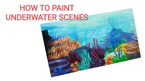 Process art for kids using plastic wrap and watercolor paint from buggy and buddy Coral Reef Painting Easy - Sea Horse Ocean Original Custom ...