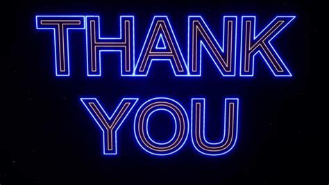 Thank You Neon in Abstract Stock Footage Video (100% Royalty-free 