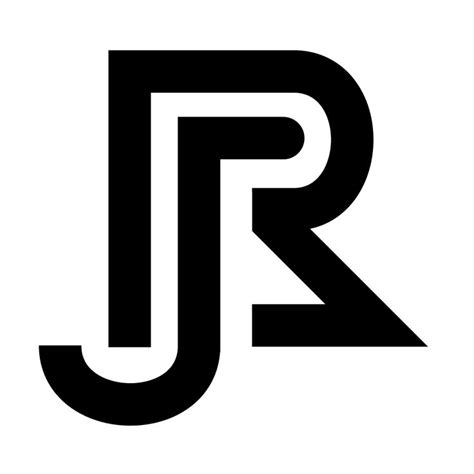 Monogram Jr Text Logo Design