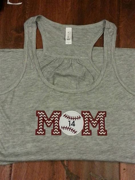 baseball mom appliqued tank top baseball mom tank top