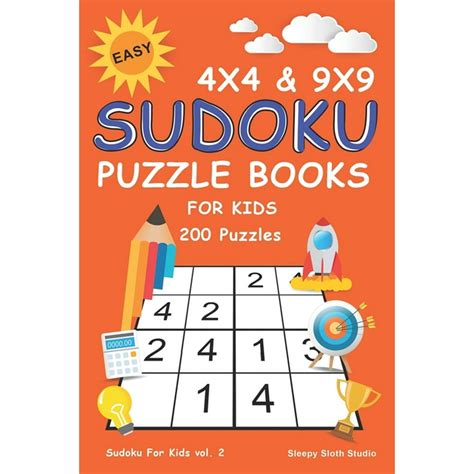 Sudoku For Kids Easy Sudoku Puzzle Books For Kids 4x4 And 9x9 Puzzle