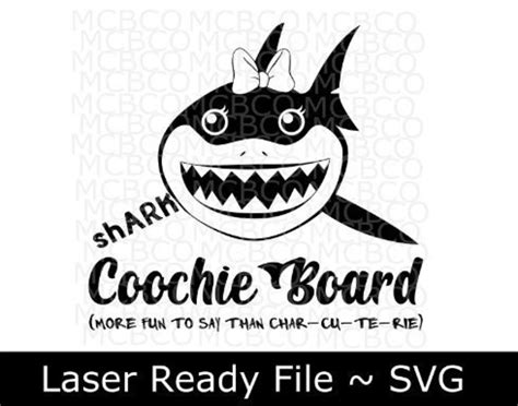 Cute Shark Coochie Board Svg Charcuterie Board Svg File Etsy Australia