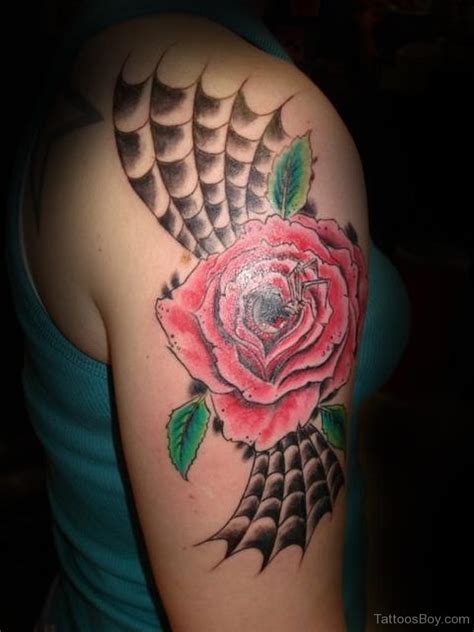 Spiderweb And Rose Flower Tattoo Tattoo Designs Tattoo Pictures