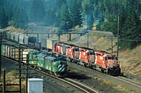 Bn Marshall Washington 1978burlington Northern Railroad Freight