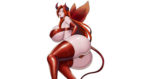 Rule 34 Breasts Bubble Ass Bubble Butt Butterfly Wings Covered Nipples Defeated Demon Demon