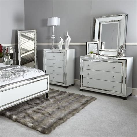 Collection by precious chivuswa • last updated 10 weeks ago. Madison White Glass 3 Drawer Mirrored Chest | Picture ...