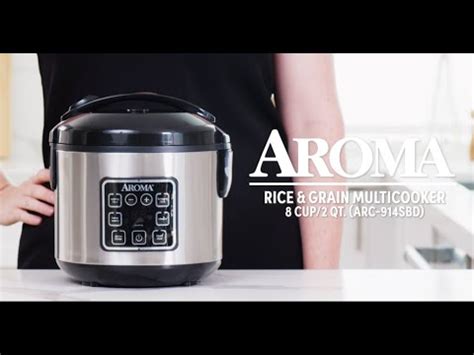 AROMA 8 Cup Cooked 2Qt Digital Rice Grain Multicooker ARC