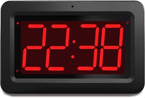 Latitude Run® Digital Wall Clock Battery Operated Led Large Display Two D Type Batteries Can