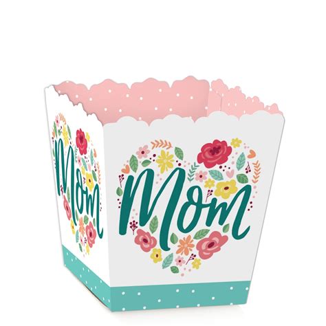 Big Dot Of Happiness Colorful Floral Happy Mother S Day Party Mini Favor Boxes We Love Mom
