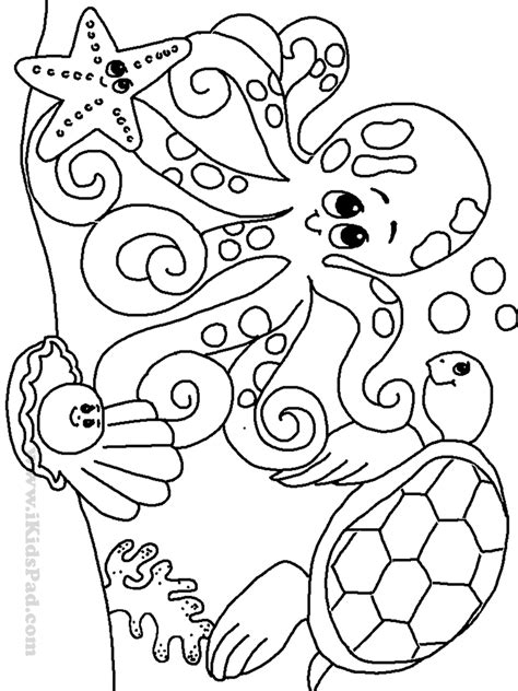 Ocean Themed Coloring Pages At Free Printable
