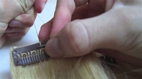 How To Sew Clips On Hair Extensions Youtube