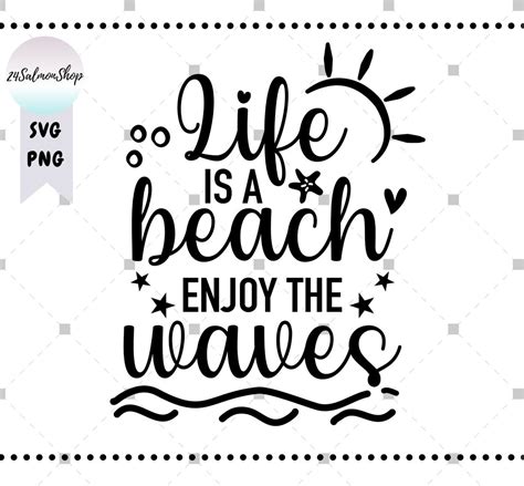 Beach Life Svg Png Life Is A Beach Svg Enjoy The Wave Svg Etsy