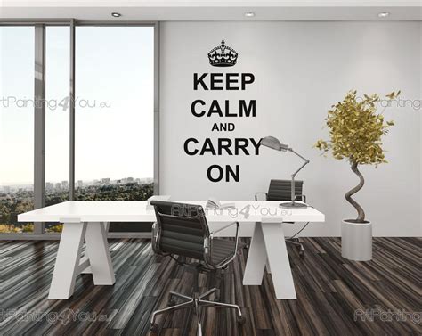 Autocollants Muraux Citations Keep Calm And Carry On Stickers Muraux
