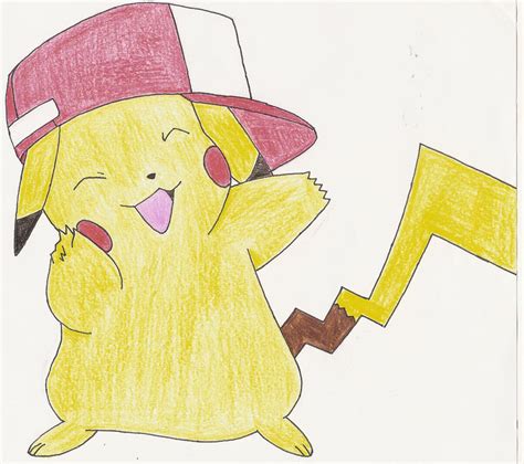 Pikachu Wearing Ashs Hat By Sonicdrawer97 On Deviantart