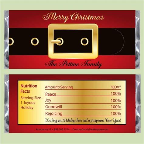 Free candy wrapper templates creative images. Santa Suit Christmas Candy Bar Wrappers | Christmas candy ...