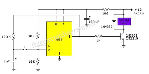 Ic 555 Timer Delay Relay Circuit