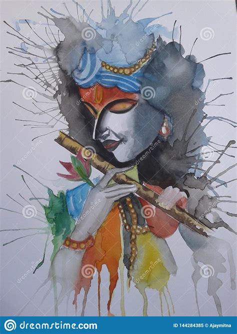 Amazing Lord Krishna Bhagwan Painting Editorial Image Image Of