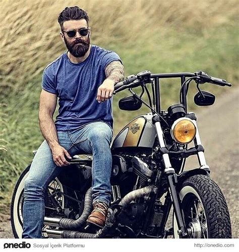 Pin By Jennifer Bain On Mens Fashion And Hairstyle Motorcycle Men