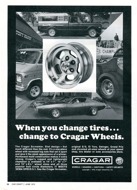 1972 Cragar Wheels Advertisement Car Craft Magazine June 1 Flickr