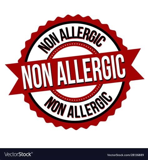 Non Allergic Label Or Sticker Royalty Free Vector Image