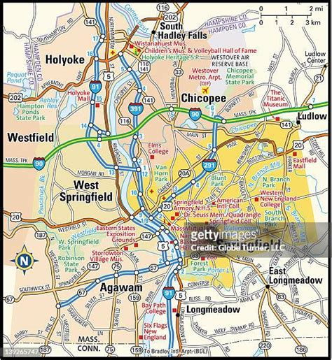 Map Of Springfield Massachusetts Photos And Premium High Res Pictures Getty Images