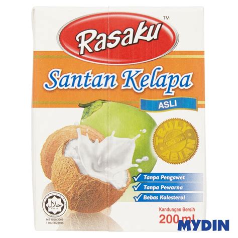 Rasaku Coconut Milk Regular 200ml Shopee Malaysia